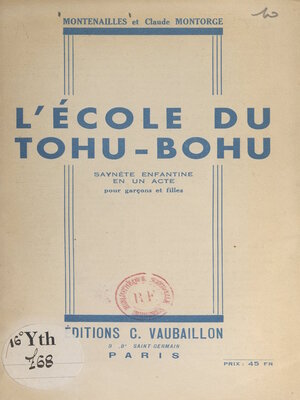 cover image of L'école du tohu-bohu